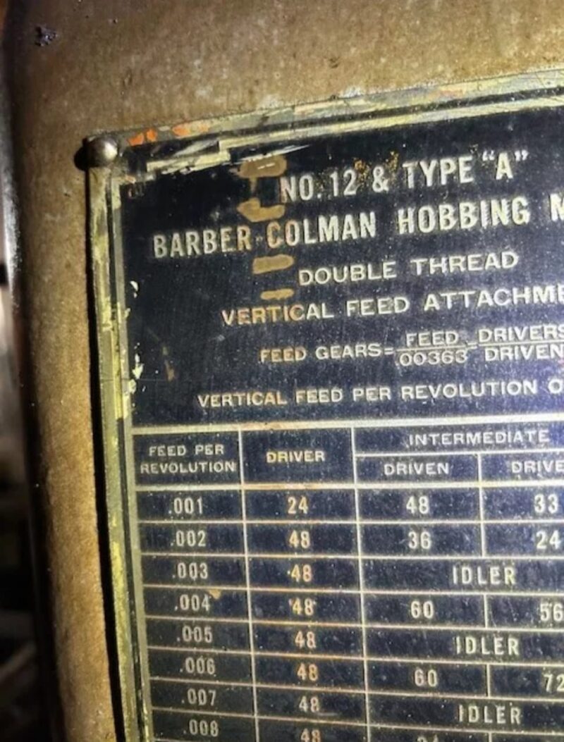 Gear Hobbing Machine Barber Coleman